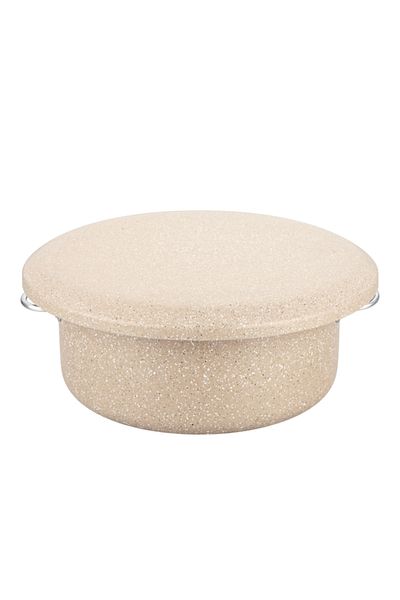 Parfait Natural Force Non-Stick Marble Coating Casserole with Lid Cream 28 x 15cm