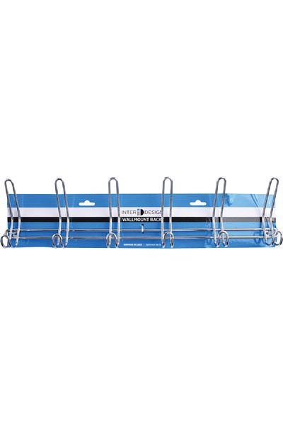 Interdesign Wall Mounting 6 Hook Rack Chrome