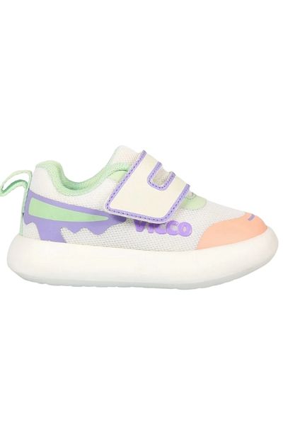 Vicco Melodic Orthopedic Shoes Baby Girl Sports Lighted Phylon White - Lilac