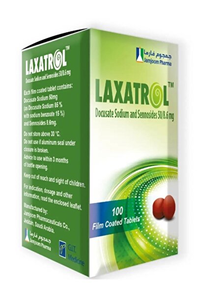 Laxaquest Laxatrol, 50 mg/8.6 mg, Laxative - 100 Tablets
