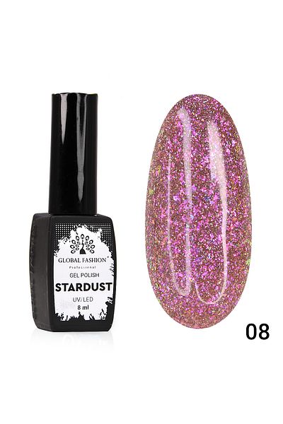 global fashion Oja semipermanenta Stardust, reflectorizant, Global Fashion 8ml, 08