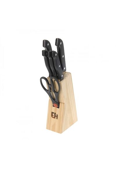 Bedora Set 5 knives + scissors, Bedora, with stand