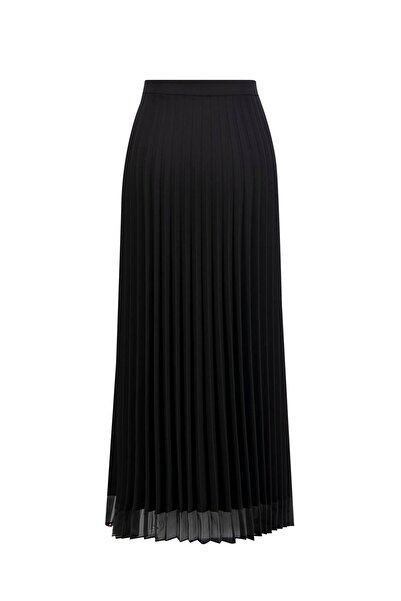 Armine Piliseli Etek 25YT118 Siyah