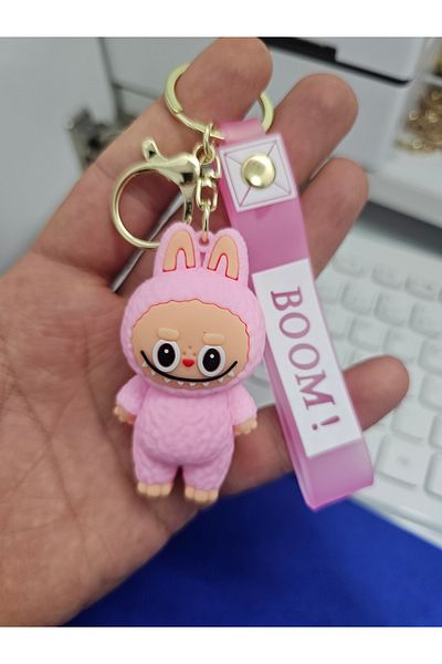 Meyra Accessories Lababubu Keychain Bag Ornament Cute Quality Silicone Keychain Plush Toy Gift