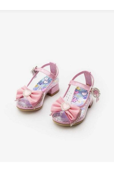 BAYRAMOĞLU KUNDURA Byk Pink, Transparent, Heeled Girl's Cinderelaa Glass Shoes