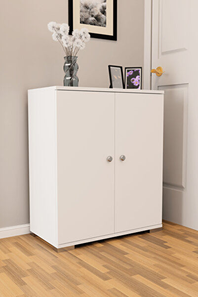 Remaks Şelale Ayakkabılık Dolabı Rafı 3 Bölmeli Çok Amaçlı Dolap Beyaz