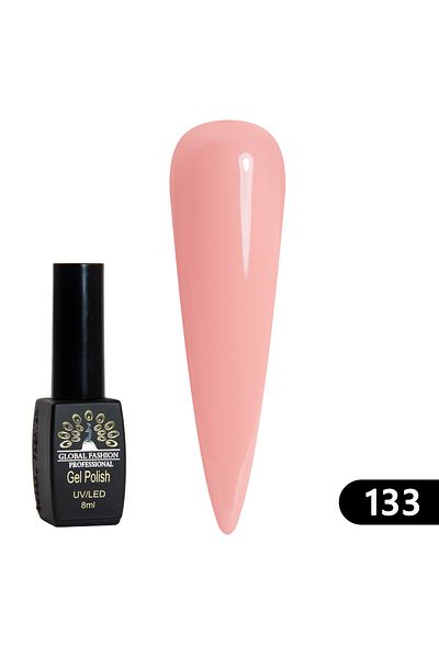 global fashion Oja semipermanentă BLACK ELITE, Global Fashion 8 ml, 133