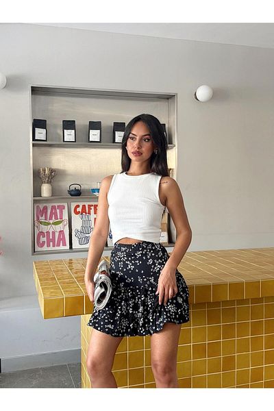 mydukkan.co Fustă scurtă cu modele florale