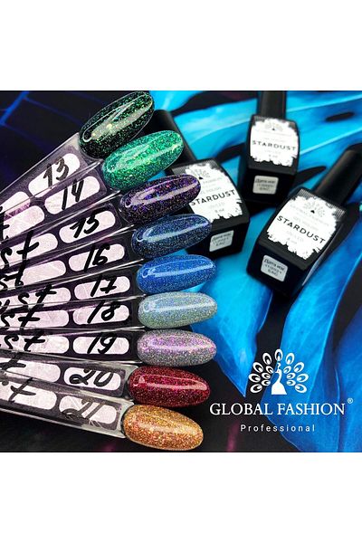 global fashion Oja semipermanenta Stardust, reflectorizant, Global Fashion 8 ml, 20