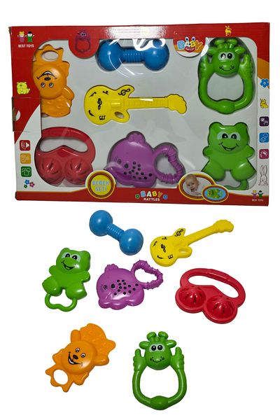 RAF Store 7 Piece Rattle Set in Box for Babies
