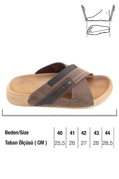 GEZER Men's Summer Faux Leather Comfortable Sole Daily Slippers