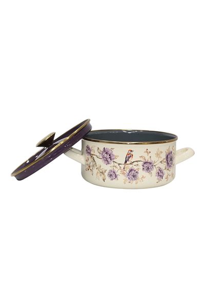 PR HOME Fiorella Flat Form Enamel Pot 24 cm