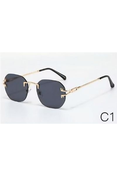 Escales Women's Stylish Rimless Sunglasses with Uv-400 Protection