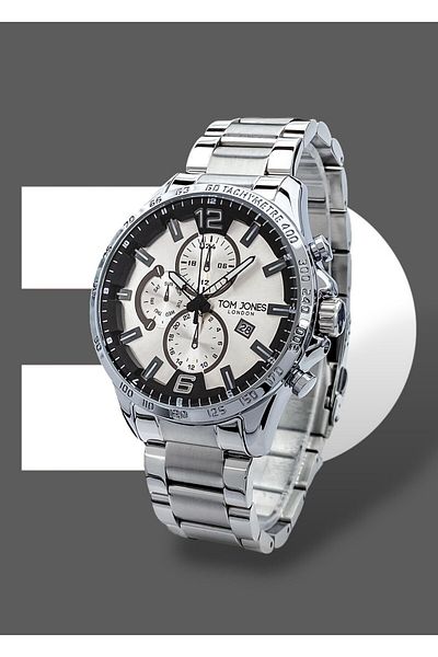 Tom Jones Original 2 Years Guarantee 3 Atm Waterproof Steel Band Men Wrist Watch