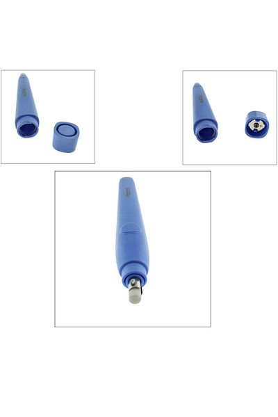 OEM Radieră electrică model Macaron H028, ștergere precisă, design ergonomic, 20 de rezerve, albastră