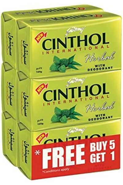 Godrej Cinthol Soap by Godrej for 99.9% Germ Protection with Herbs and Deodorizer 125g - Pack of 6