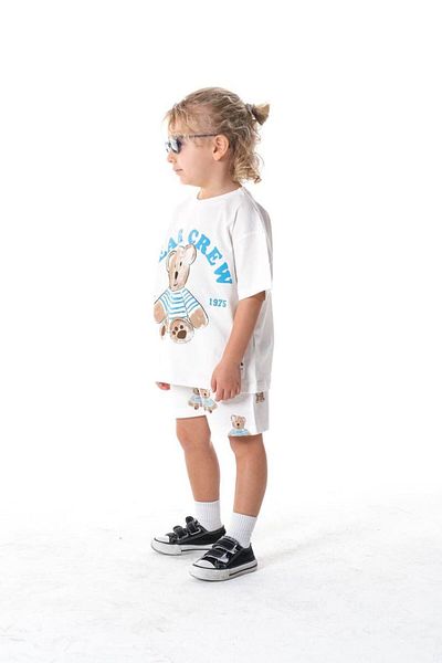 morpembej kadın erkek çocuk Bear Crew Kids Bottom Top Shorts Tset