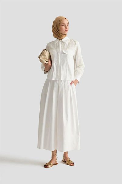 Armine Brode Detailed Suit 25Yd4249 Ecru