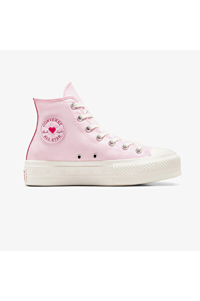 Converse Chuck Taylor All Star Lift Hearts Unisex Pembe Platform Sneaker