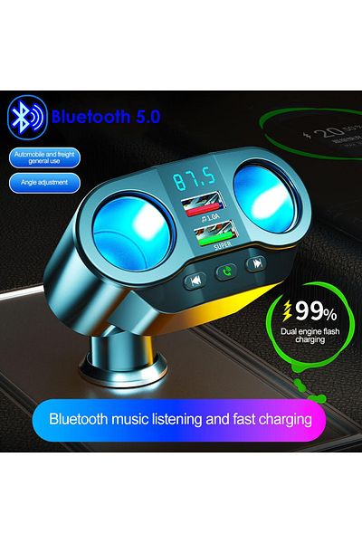 Generic Maketop MK CR-G870 Car MP3 Player Bluetooth FM Transmitter with Dual USB Fast Charging 3.1A