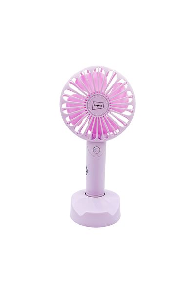 İMPEX IMPEX Pink Rechargeable Hand Fan with 3 Speeds, USB Charging, 1200mAh Battery – HF-01