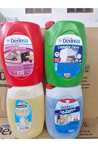 DERİNSU KİMYA BULAŞIK DETERJANI,YAĞ ÇÖZ,ÇAMAŞIR SUYU, CAMSİL