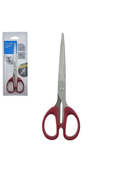OEM Multifunctional scissors with symmetrical red handles, Classic model 96009, length 18 cm, in blister