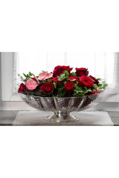 Hermann Bauer Bol mare oval placat cu argint pentru fructe