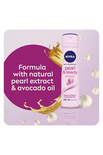 NIVEA Antiperspirant Spray with Pearl Extract and Avocado Oil Pink/Blue 200ml Pink/Blue 200ml