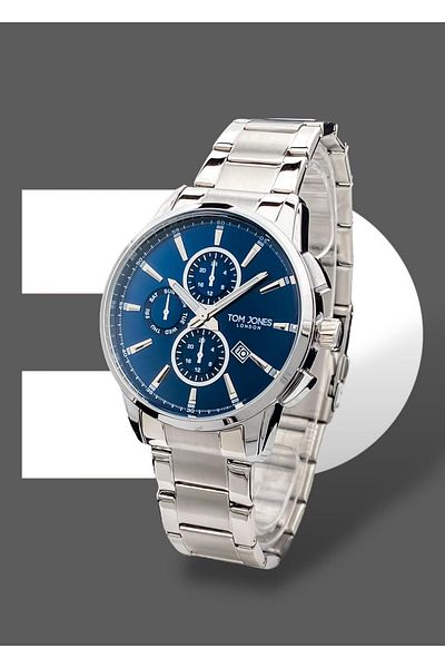 Tom Jones Original 2 Years Guarantee 3 Atm Waterproof Steel Band Men Wrist Watch