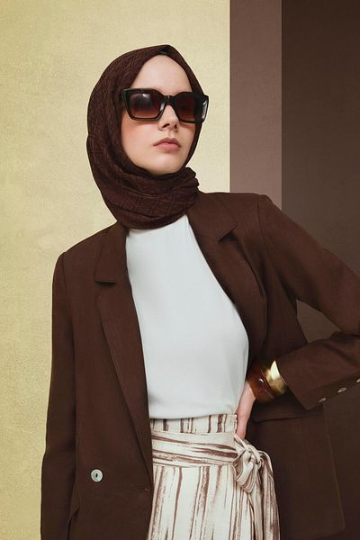Armine Double Breasted Linen Jacket 25Y5917 Cocoa