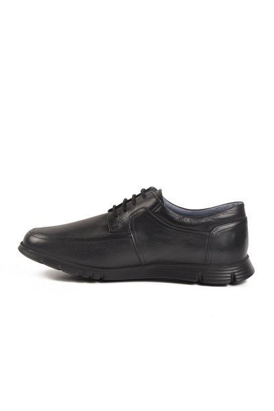 White World Genuine Leather Men's Black Classic Shoes 667