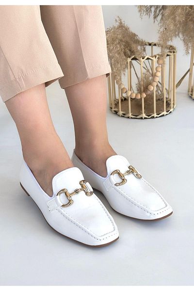 Celira Guart White Patent Leather Ballerina Shoes