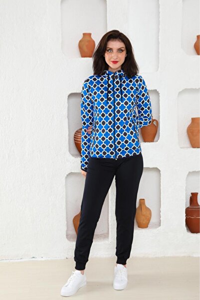 Cramp Spor Desenli Mavi Takım