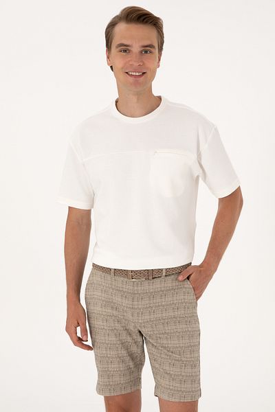 U.S. Polo Assn. Men's Comfort Fit Cream Crew Neck T-Shirt 50300125-Vr071