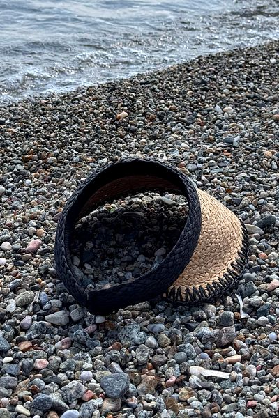 Remsa Mayo Zigzag Piping Visor Straw Hat Sunscreen Visor Rş-2104 Camel