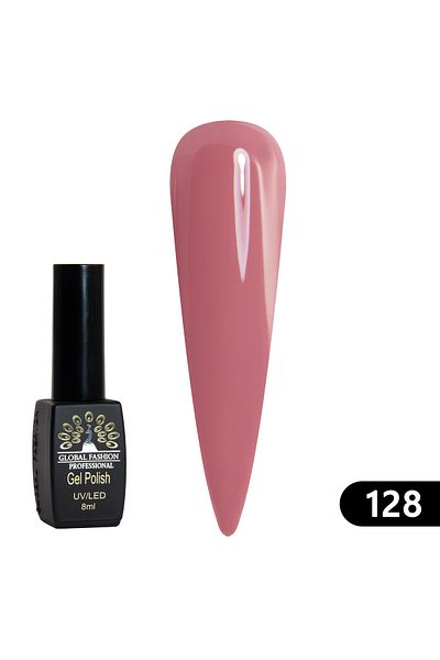 global fashion Oja semipermanenta BLACK ELITE, Global Fashion 8 ml, 128