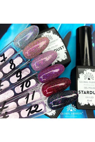 global fashion Oja semipermanenta Stardust, reflectorizant, Global Fashion 8ml, 08