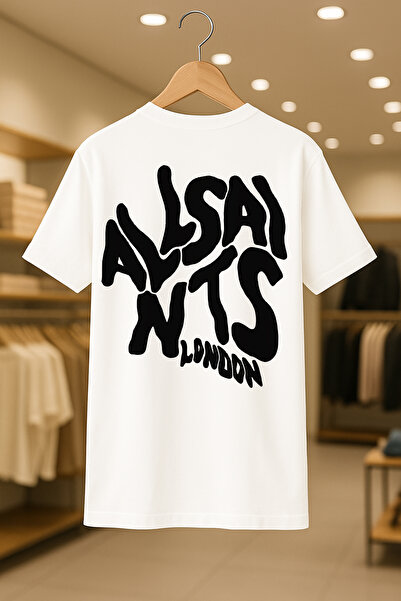 SELF CONTROL تي شيرت مطبوع عليه شعار Saint مقاس كبير للجنسين مصنوع من القطن ب...