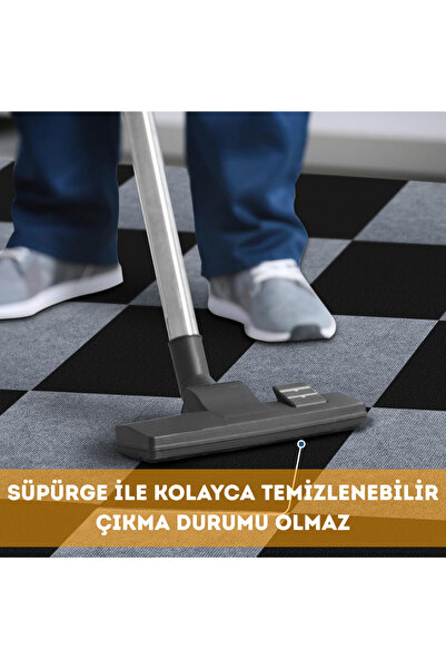 BEYLİNİ Kendinden Yapışkanlı Halıfleks Keçe Kaymaz Ev Tekne Ofis Yat Denizlicik Marina Karo Halısı 40x40 CM