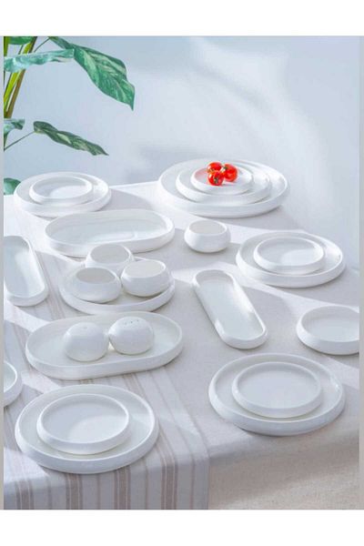 Pembishayatlar 31 Pieces Bombed Porcelain Breakfast Set