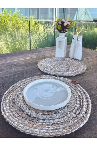 Home Inn Home Textile Set of 2 Bohemian Natural American Service - 33 X 33 cm