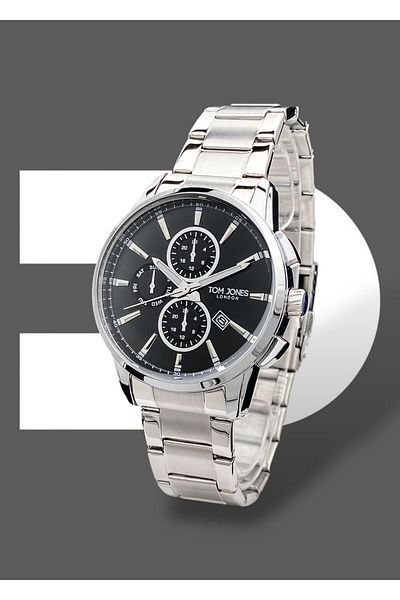 Tom Jones Original 2 Years Guarantee 3 Atm Waterproof Steel Band Men Wrist Watch