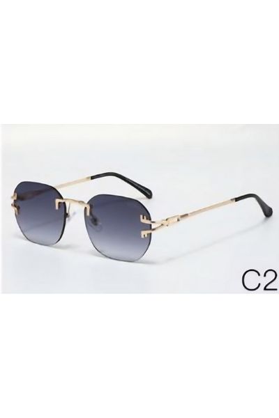 Escales Women's Stylish Rimless Sunglasses with Uv-400 Protection