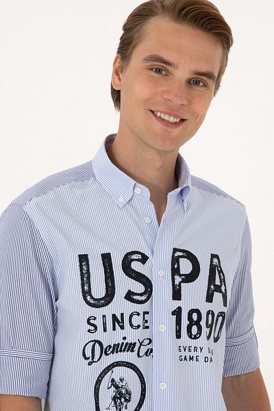 U.S. Polo Assn. Men's Navy Blue Long Sleeve Shirt 50299351-Vr033