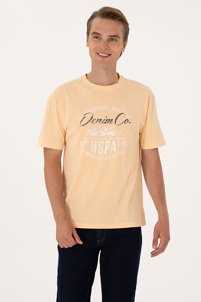 U.S. Polo Assn. Men's Comfort Fit Orange Crew Neck T-Shirt 50300239-Vr202