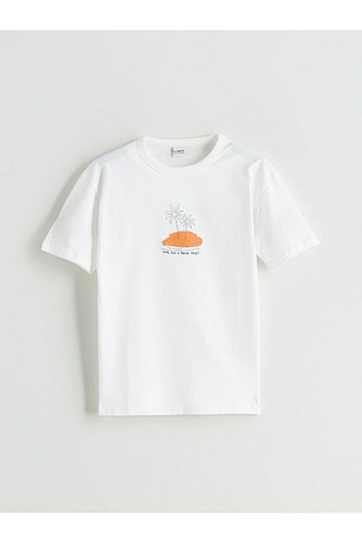 LC Waikiki Ecru Crew Neck Boys T-Shirt 3-Piece