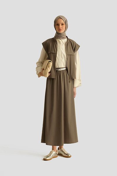 Armine Vest Suit 25Yt613 Khaki