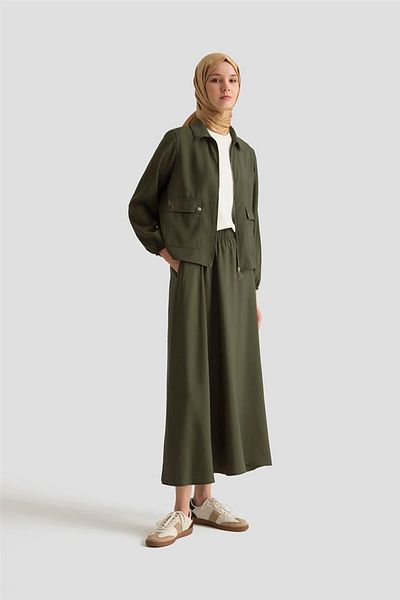 Armine Jacket Viscose Suit 25Yt622 Mildew Green