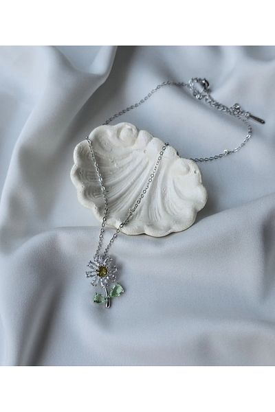 Kudi Steel Necklace with Daisy Symbol